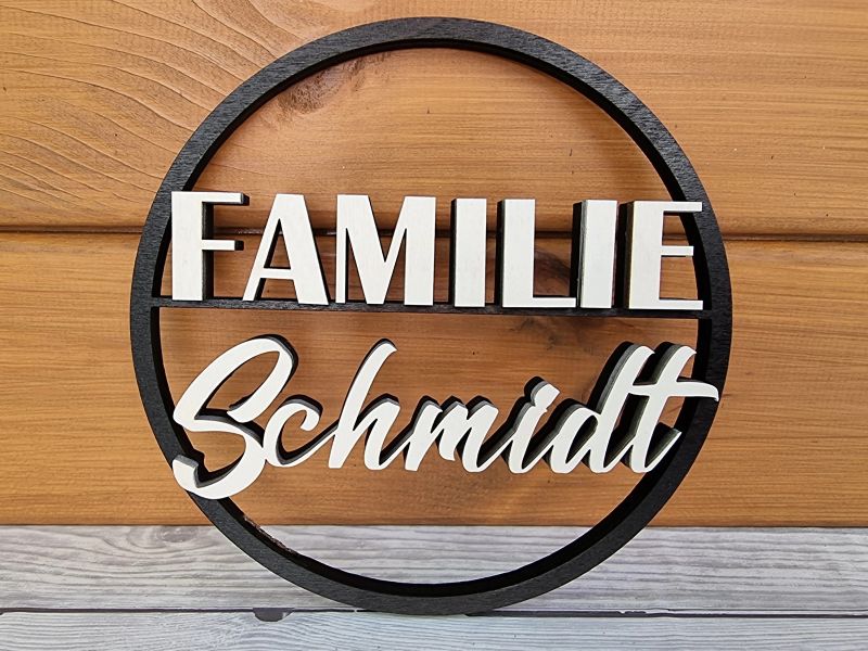 Personalisiertes Familien Türschild / Namensschild